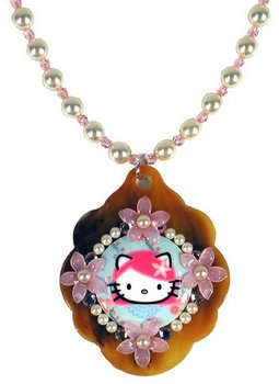 Tarina Tarantino Hello Kitty Pearl and Crystal Bead Necklace (Color: 9090 Cherry Blossom)
